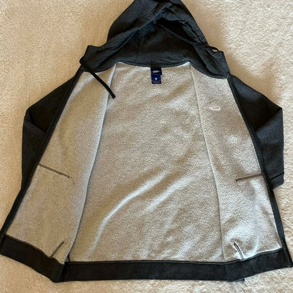 Nike Men's Sportswear Club Fleece Full Zip Hoodie in a dark gray - Picture 3 of 8